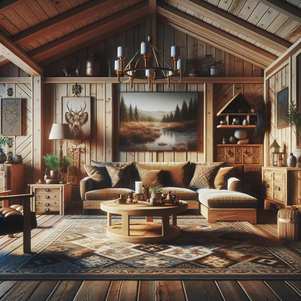 Aranżacja Salonu W Drewnie