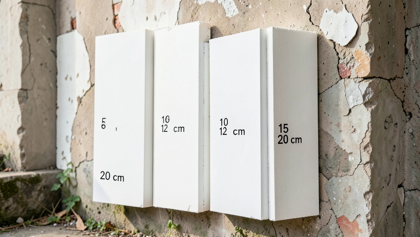 Grubości płyt styropianu EPS 70 038 fasada
