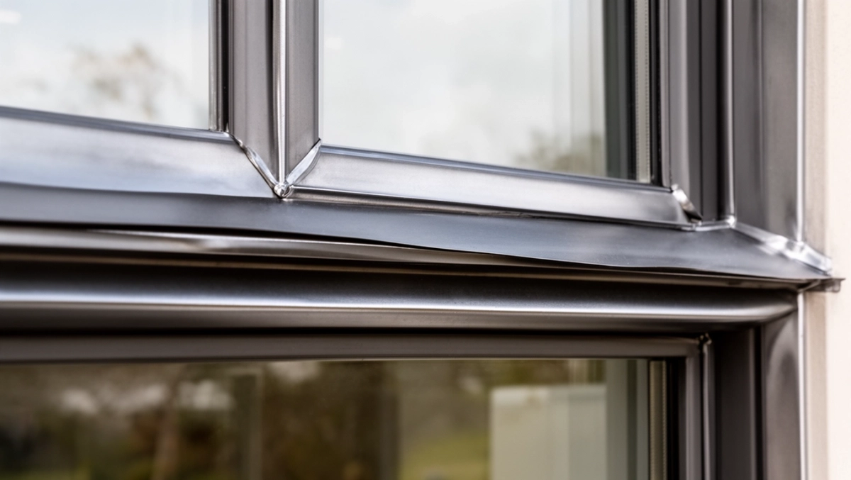 Obróbka okna fasadowego blachą